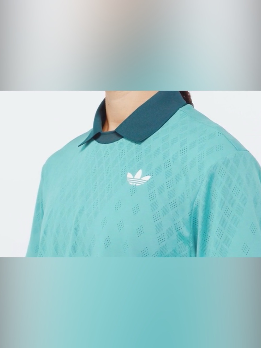 Adidas [M] Tennis Pro Women's Climacool Cropped Polo Shirt White/GreenJM4734 - Picture 6 of 14